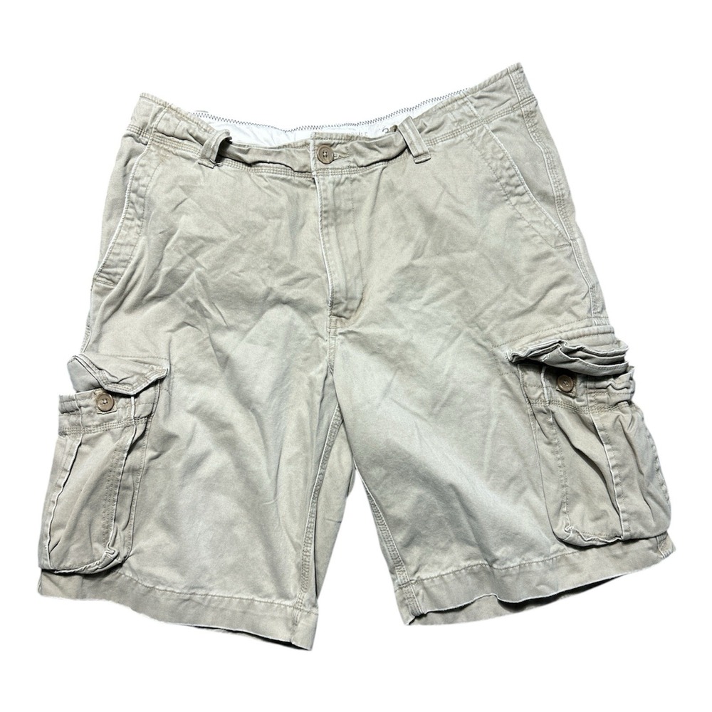 VTG Y2K‎ Cargo Military Shorts Aeropostale Utility Tan Draw String